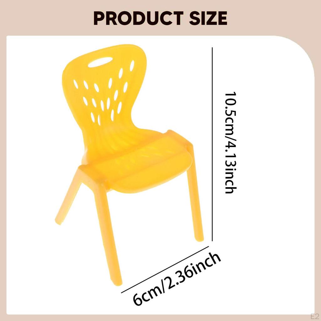 1/12 Dollhouse Chair Furniture Decorative Simulated Life Scene Scenery Photo Props Play