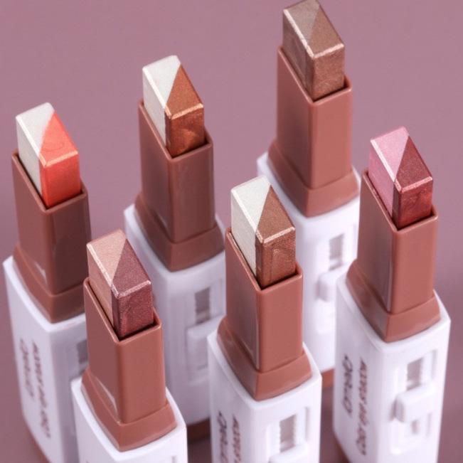 LaMeila Velvet Gradient Dual-Color Eyeshadow Stick – Smudge-Proof & Easy Molding