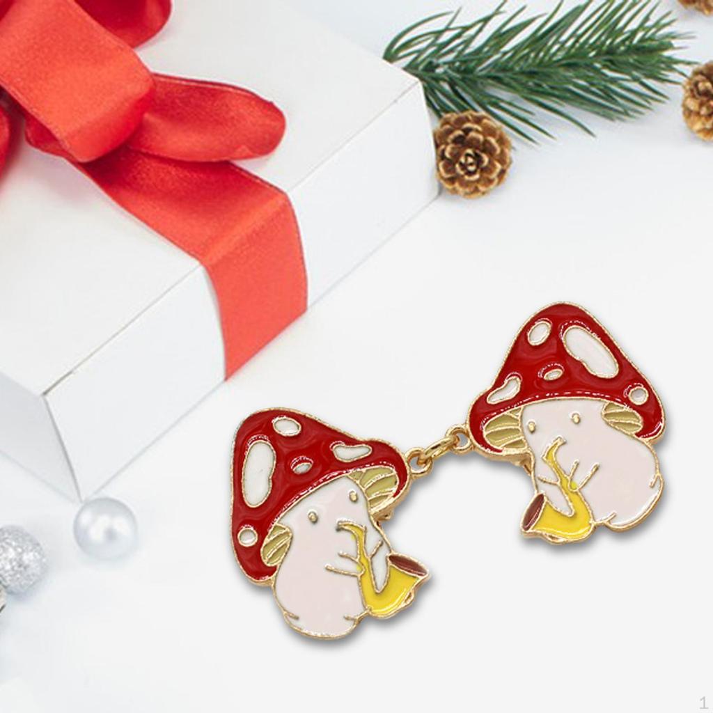 2Pcs Cartoon Collar Clip Funny Fashion Jewelry Gifts Creative Lapel Pins Cute Badge Brooch for
