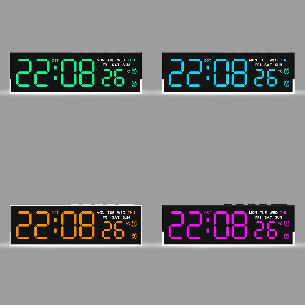 Modern Minimalist Led Alarm Clock With Temperature Display And Night Light For Bedroom Decor