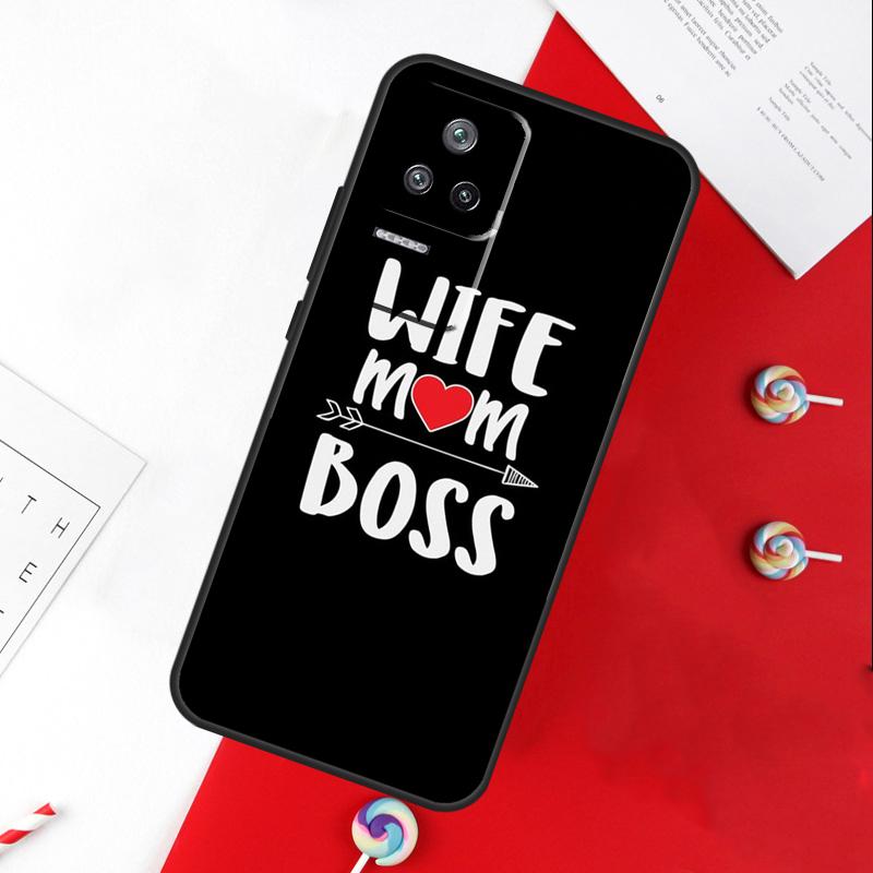 Wife Mom Boss Quotes Cover For Xiaomi 14 Ultra 15 13 11T 12T 13T 14T Pro POCO X7 Pro X3 X5 X6 M6 F5 F6 Pro Case