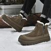Νέα Ανδρικά Ζεστά Βαμβακερά Παπούτσια Ανδρικά Χειμερινά Slip-on Μποτάκια Χιονιού Ανδρικά για Εργασία Μποτάκια Αστραγάλου Ανδρικά Χειμερινά Παπούτσια Εξωτερικού Χώρου με Παχύ Πάτο Casual