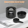 Wax Melt Burners,Ceramic Essential Oil Burner,Wax Melt Burner With Tealight Holder, Wax Burner For Essential Oils With Removable Bowl, Wax Burners
