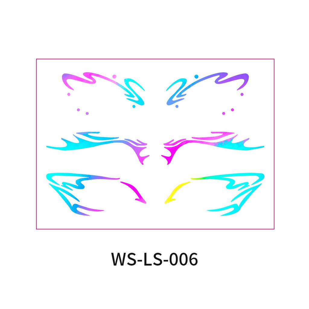 European & American Cross-border Music Festival Laser Eyeliner Stickers - Waterproof & Long-lasting Disposable Tattoos