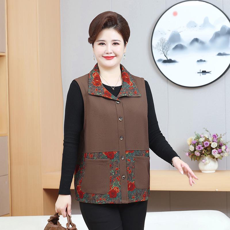 2026 Spring Women s National Style Shawl Vest - New Plus Size Arrival 3XL