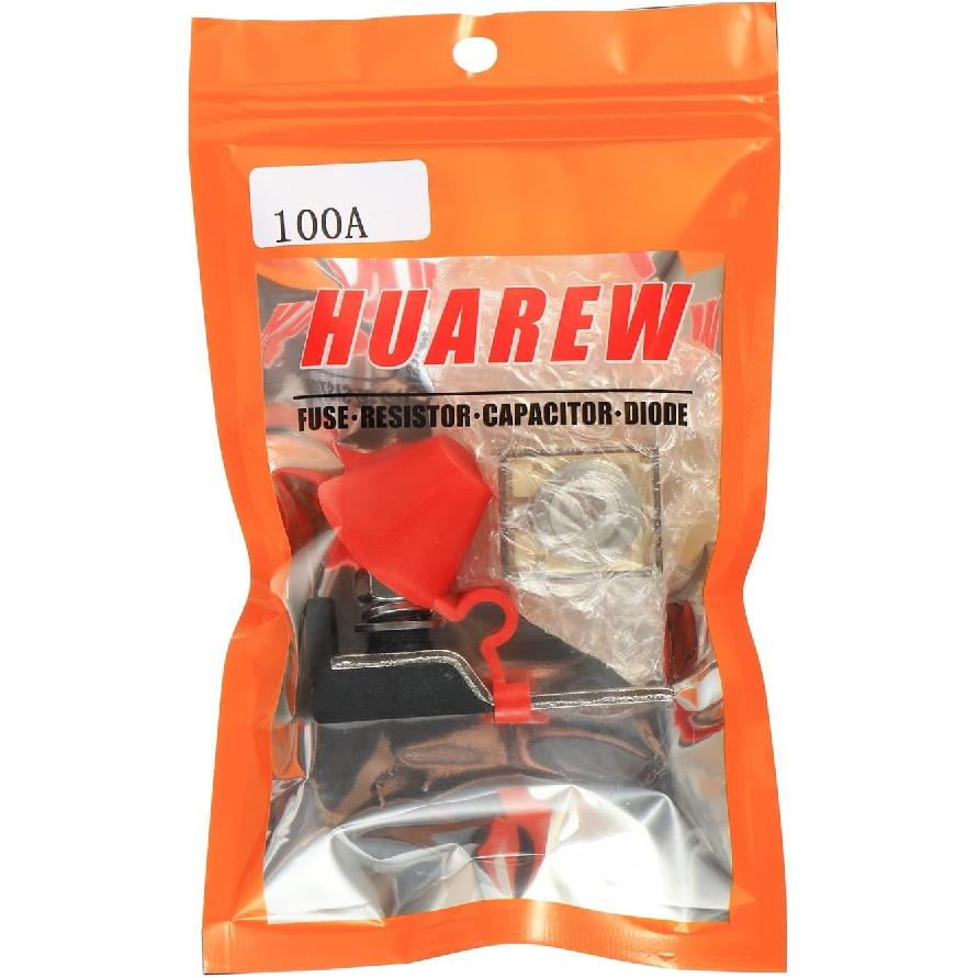 100 AMP MRBF Terminal Block Fuse Holder Single Stud 5/16" (M8) Compact Rated Battery Fuse 100A