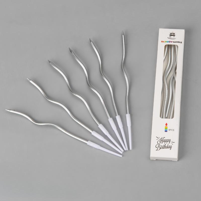 

Инс Фэн Свеча на День рождения Вставка для открытки Цифровая свеча Реквизит для фотосъемки Декор торта для десертного стола Фото Curve Candle Color 10 Boxes