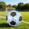 1PC Blue Floral Butterfly Flame Artwork Soccer Ball Size 5 Football Machine Sewn Indoor/Outdoor Universal Football Gift W69
