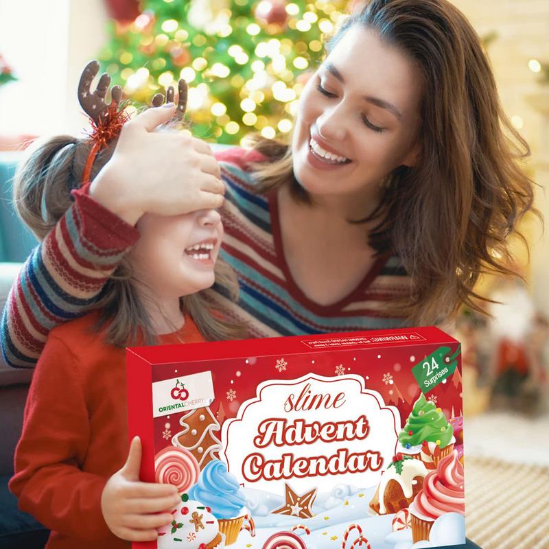 Christmas Slime Countdown Calendar Kids Toys Christmas Countdown 2025 Toy Advent Calendars Festive Toy Countdown Calendar Box 24