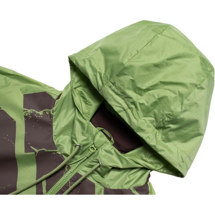 Li-Ning Badfive Series Color Block Striped Print Zip Windbreaker Men Outerwear Bright-Moss-Green AFDT059-5