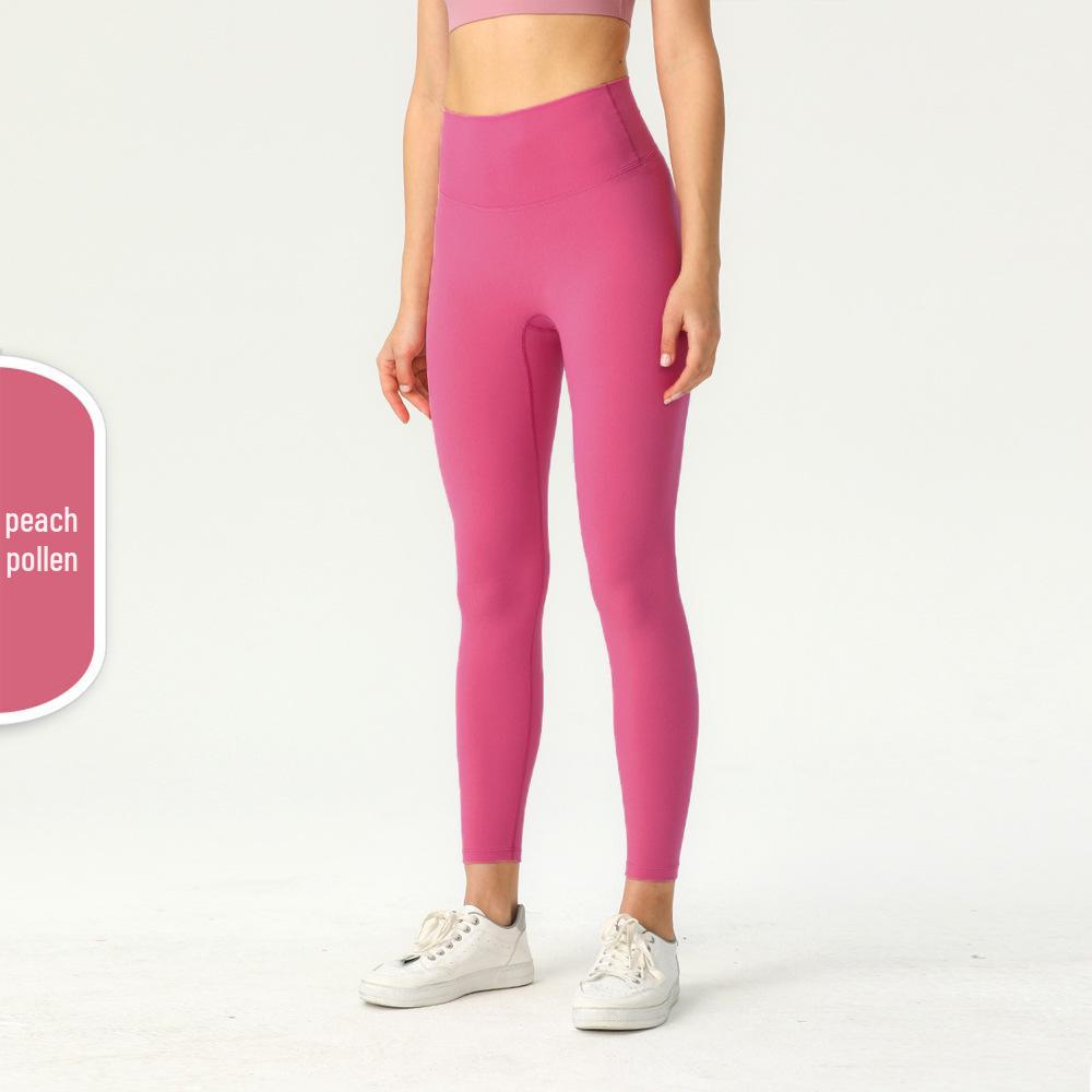 High-Waist Nude Feel Butt Lift Brushed Yoga Leggings, Peach Fitness Pants for Women