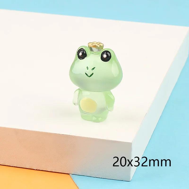 1pc Luminous Mini Frogs Fairy Garden Decoration Miniature Frog Figurines Glow At Night Home Decor Kawaii Accessories