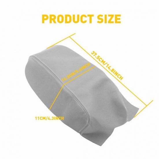 Fits 15-19 Hyundai Sonata Gray Real Leather Console Center Lid Armrest Cover EOA