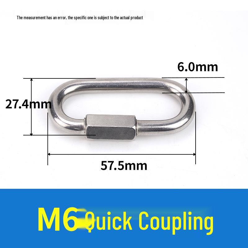 304 Stainless Steel Quick Link Carabiner Ring M3.5-M12