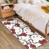 Cute Anime Hello Kitty Carpet Mats for Floor Bedroom Kids Living Room Long Bedside Area Rug Soft Washable Balcony Entrance