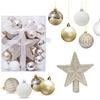 Christmas Ornament Ball 3cm Tree Top Star Vibrant Decoration Set Hanging Large That Stands Out On Nordic Accessory 30 Pieces Elegant Stylish Party