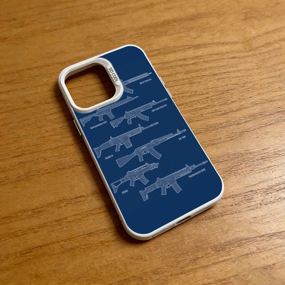 AK47 M16A4 Rifle Gun Phone Case for iPhone 17 16 Pro Plus X XS Max Air Mini 15 14 Soft Shockproof Cover iPhoneXR