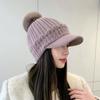 Hat Women's Winter Fleece Knitted Hat Cold-proof and Warm Ear Protector Cap Fashion Thickened Wool Hat