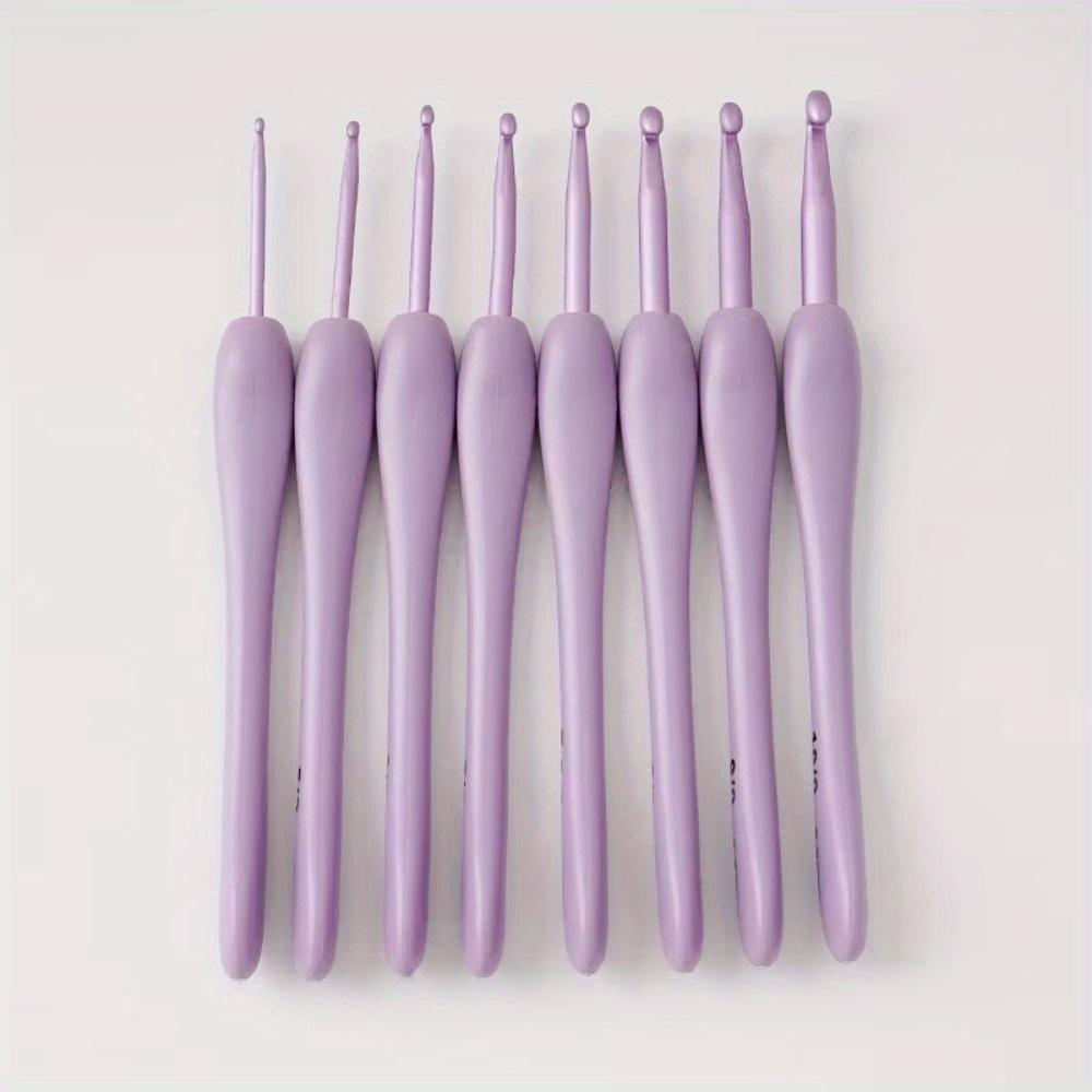 8Pcs/set Purple Crochet Hooks Set Craft Crochet Weaving Knitting Needles Hooks for Sewing Crafts Stitching 2.5-6.0mm
