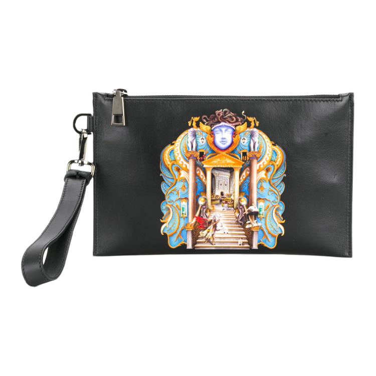 

Versace Baroque Print Zip Leather Wallet Commuter Clutch Small Men Wallet Black DP84725-DNASTR-KNNUB Box(Basic Set+Box)
