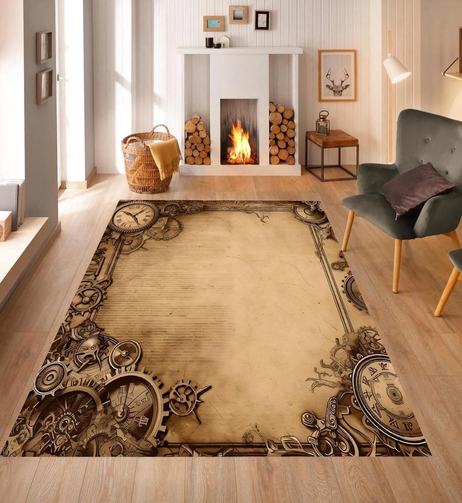 Navigation Ship Anchor Carpet Sailing Ship Rudder Wave Ship Anchor Carpet Living Room Bedroom Decoration Mat Navigation Carpet