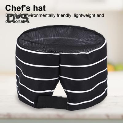 Chef Hat Unisex Kitchen Hat Hotel Restaurant Cook Cap Good Breathability Hollow Mesh Top Waiter Chef Work Cap Workshop Factory Hat