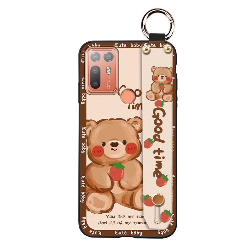 Soft case Ring Phone Case For HTC Desire 20 Plus/D20+ Anti-knock Kickstand Lanyard Anti-dust Silicone Protective Durable