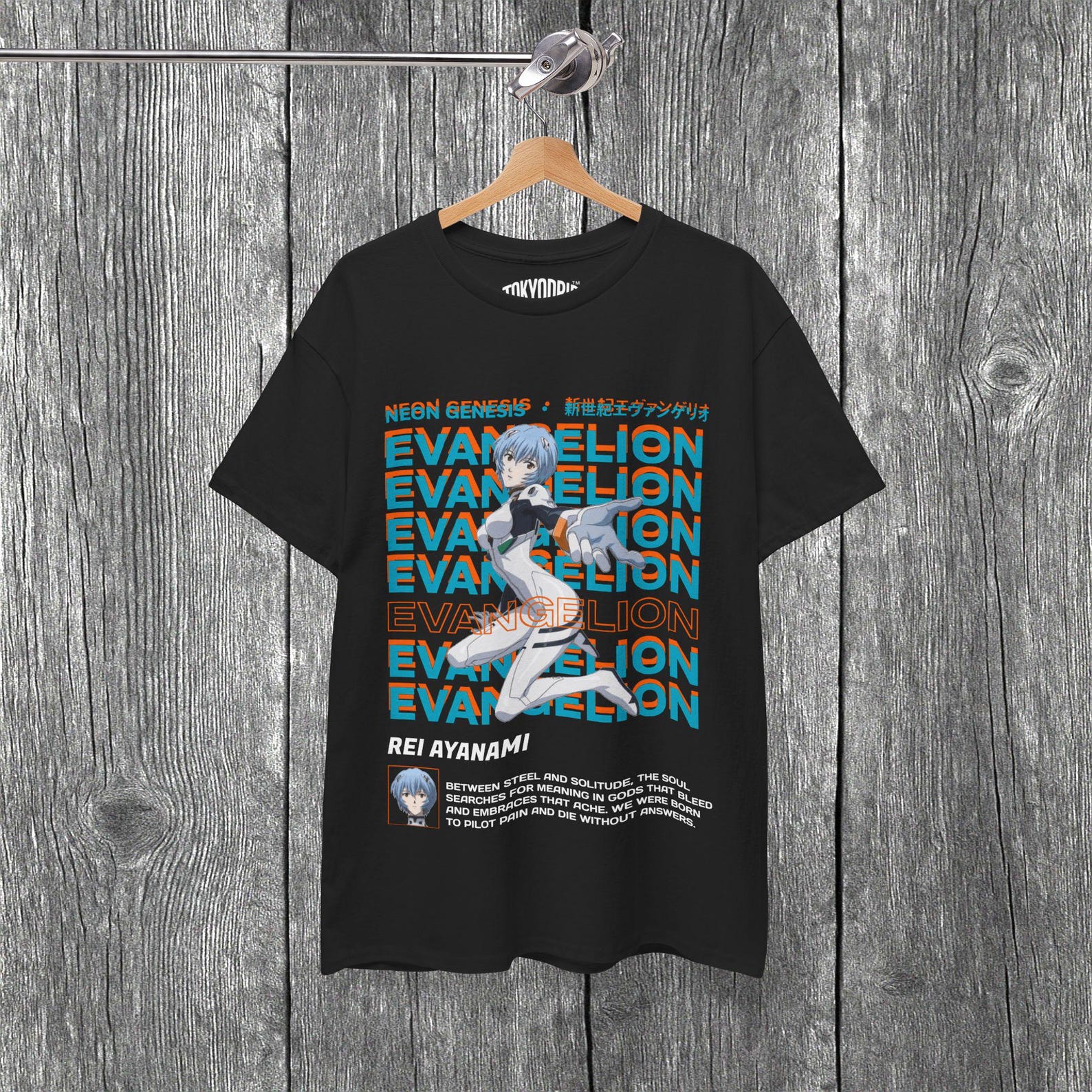 Evangelion Rei Ayanami T-Shirt, Anime Streetwear S