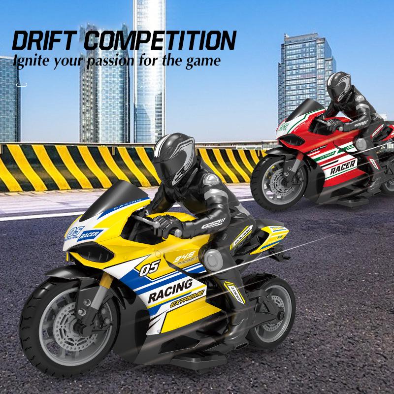 Motocicleta Elétrica RC Não Tóxica Escala 1/10 Carros RC Alta Velocidade Corrida 4 Canais Distância de Controle Remoto 35 Metros Modelo Off-Road
