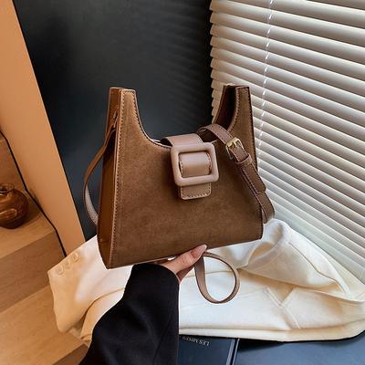 Fashion New Retro Texture Small Square Bag Women's Simple Solid Color Shoulder Messenger Bag Tide