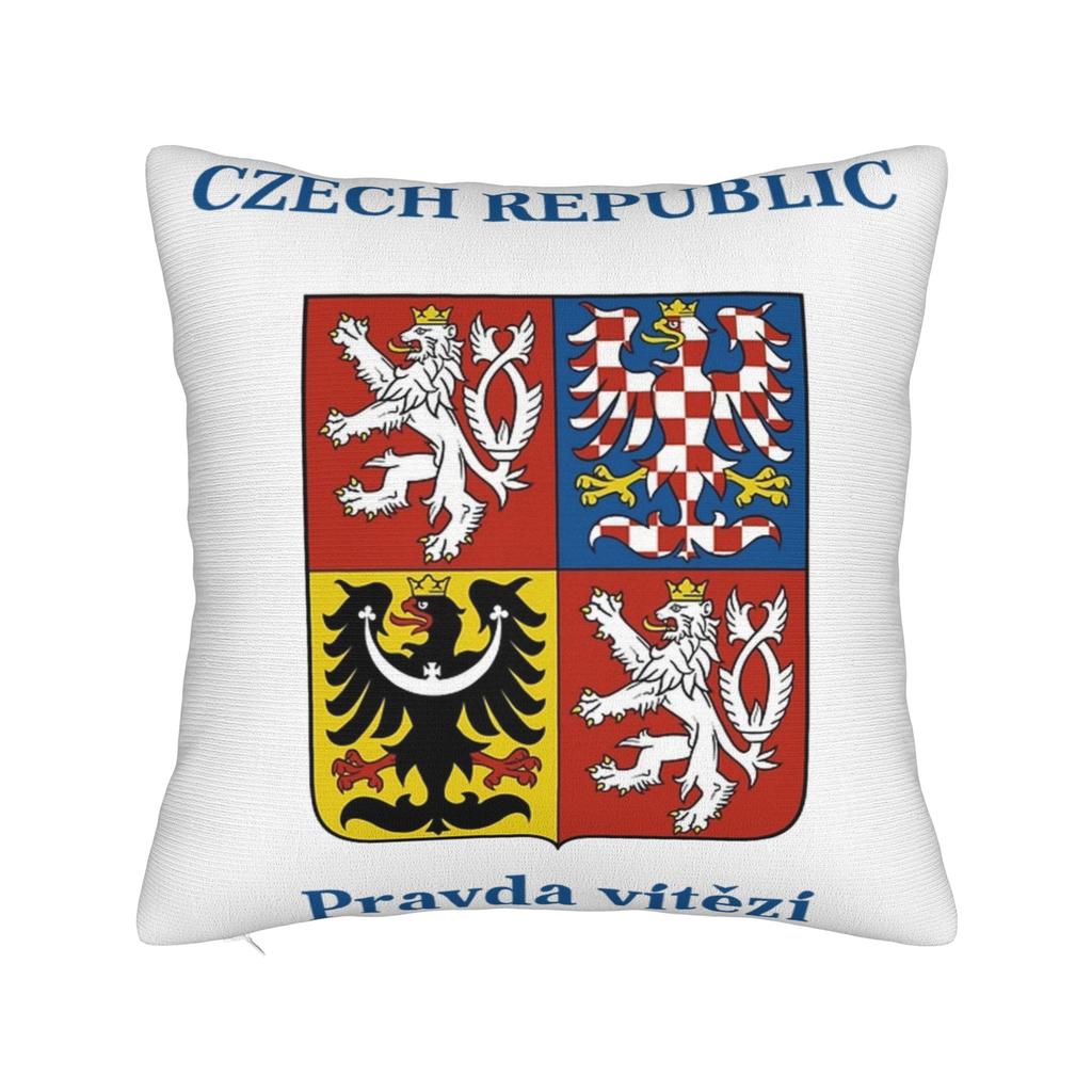 Czech Republic Coat Of Arms Pillow Cover Merch Soft Cushion Cover Decoration Pillow Case Cover Home Multiple Sizes