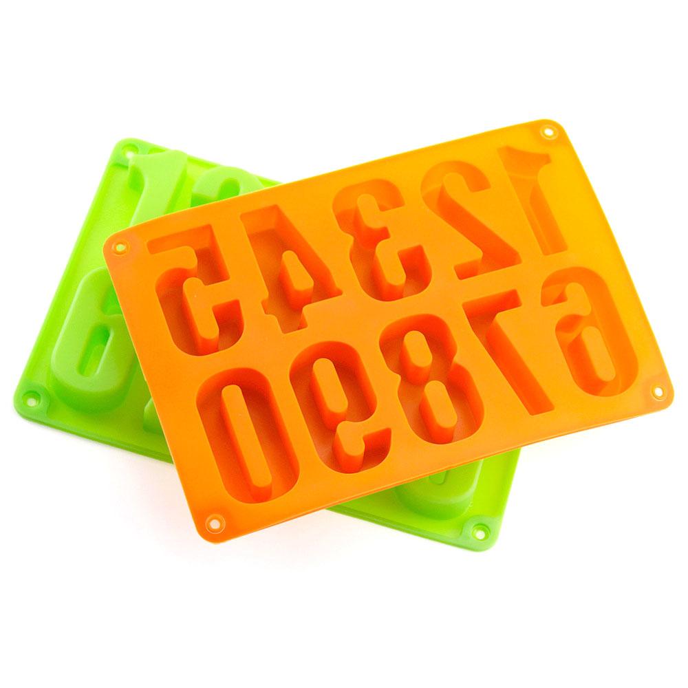 Silicone World Silicone Number Chocolate Mold DIY Cookie Candy Cake Mold Baking Pastry Mould Cake Decorate Kitchen Baking Tools