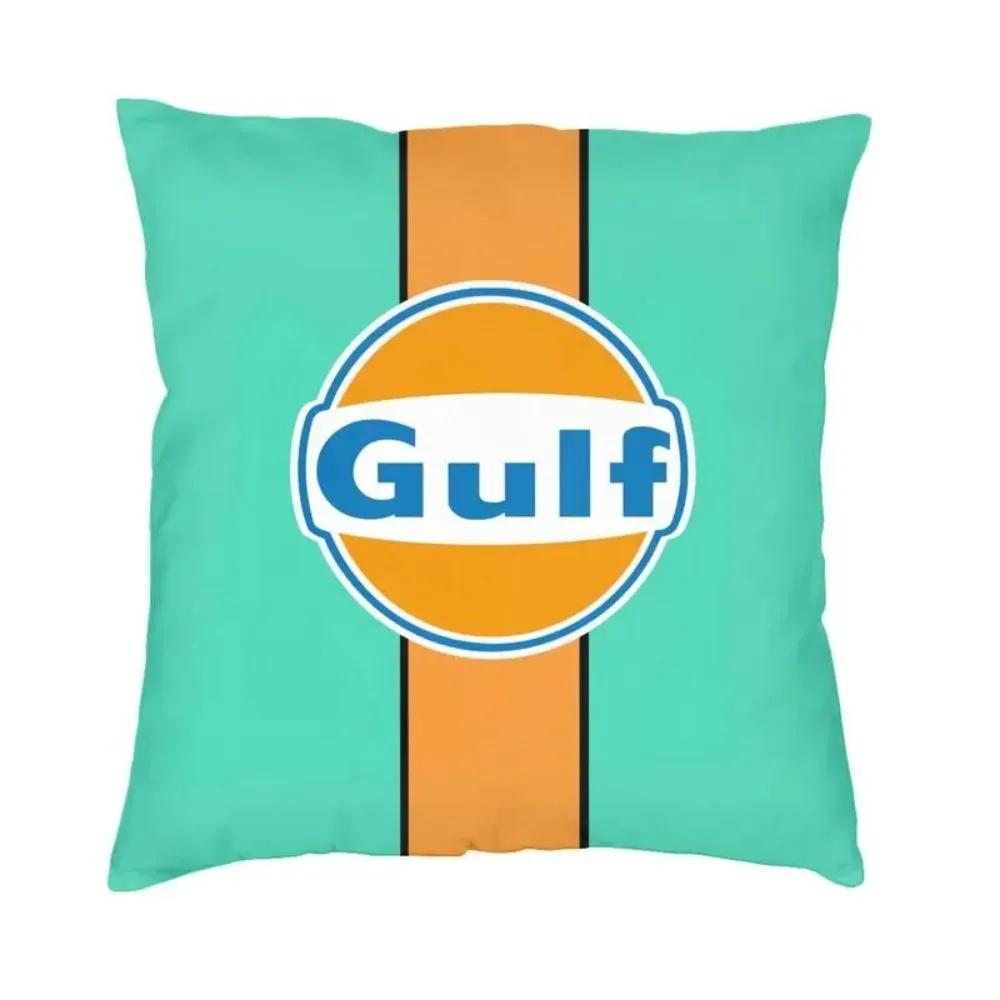 Gulf Racing Logo Cushion Cover Sofa Living Room Square Throw Pillow Cover Chair Cushion 45x45cm 18x18Inch