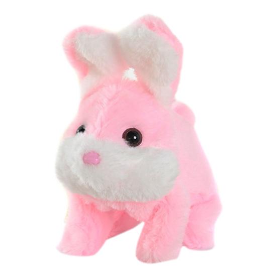 

Электрическая плюшевая игрушка кролик интерактивный кролик со звуками и движениями анимированный ходьба шевелящиеся уши подергивание носа подарок для малышей день рождения детей