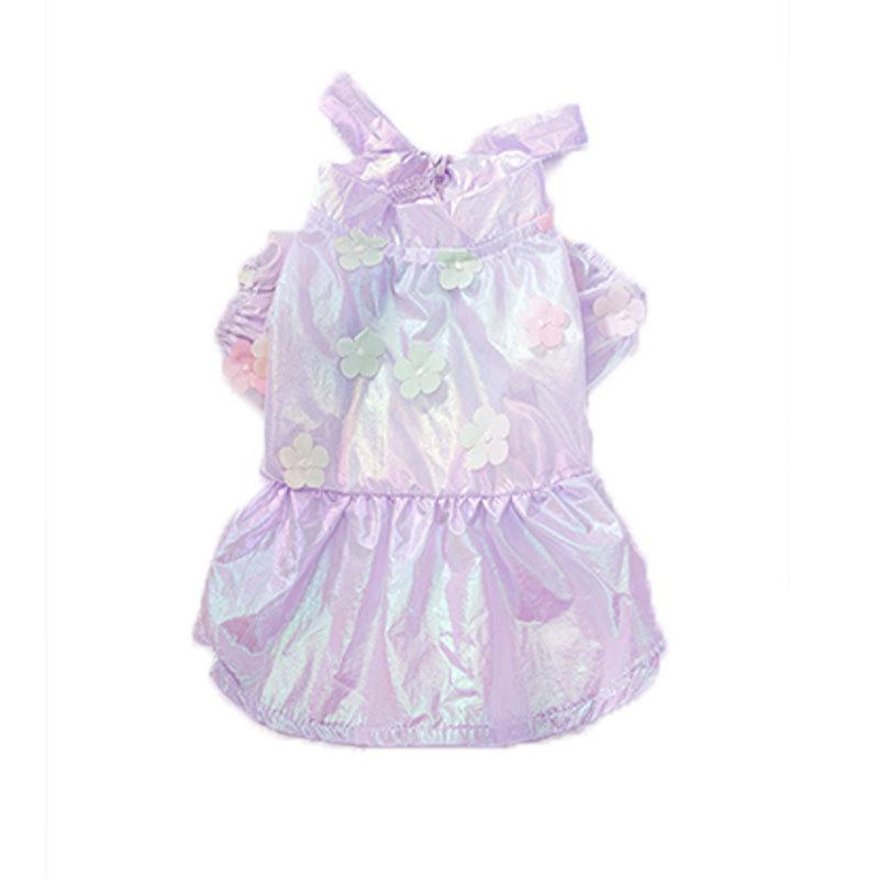 23 years of new laser technology dog dress spring and summer thin medium and small dog Pomeranian small dog clothes