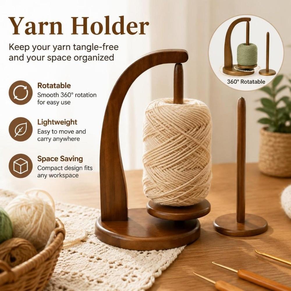 Magnetic Suction Yarn Holder 360° Rotatable Yarn Spinner Gift Thread Spool Holder Knitting