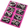 8PcsSet Metal Montessori Puzzle Wire Mind Brain Teaser Puzzles Children Adults Interactive Game Reliever Educational Toys