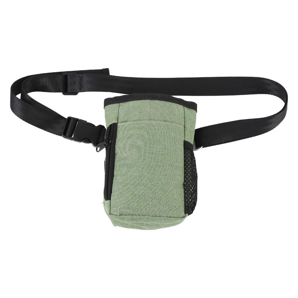 Adjustable Strap Dog Food Pouch Nylon Fabric Dog Waist Pouch Dog Feeding Bag Outdoor Walking