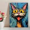 Whimsical Cat Art Polyester Printed Painting Wall Home Decoration Perfect Gift Decorative Item Curtain