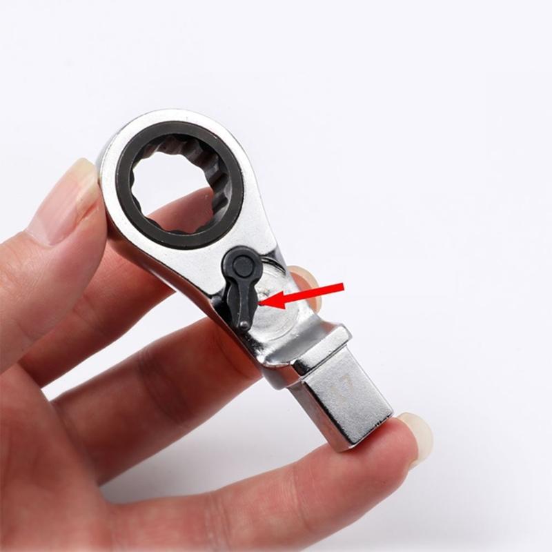 8Pcs Flexs-Head Ratcheting Wrench Set Metric, 8-19mm,Carbon Steel Ratcheting Combination Wrench Set Car Repair