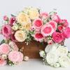 Silk Cloth Simulated Peony Flower Mother's Day Gifts Wedding Fake Flower Bridal Bouquet  Home Decor