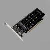 Mini PCI-E X16 To for M.2 M-key NVMEx4 SSD Expansion Adapter 4 Disks PCIE for Ra