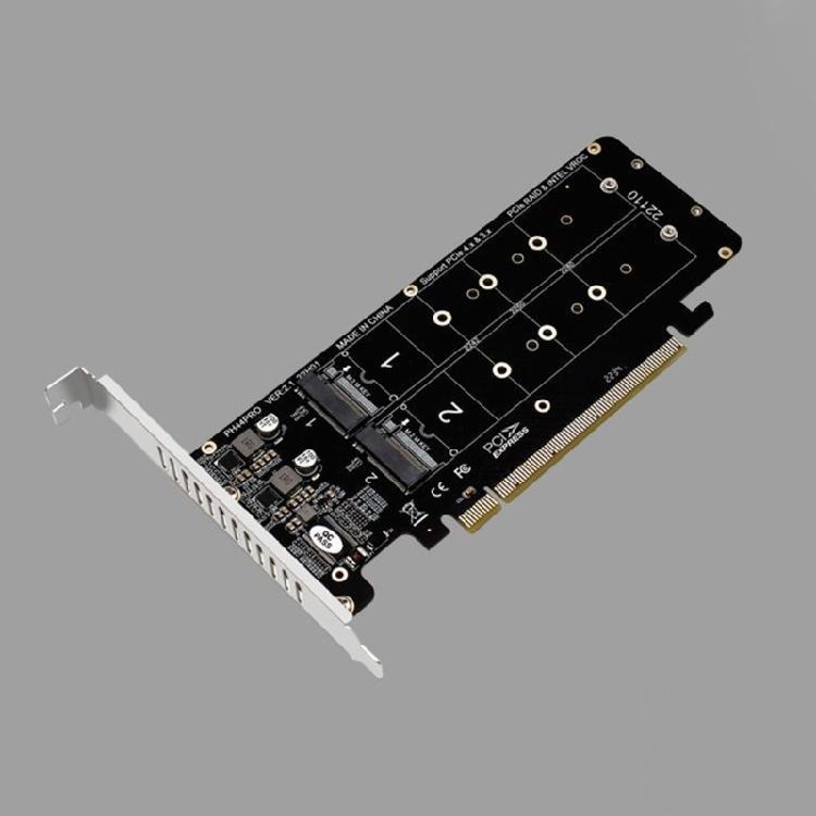 Mini PCI-E X16 To for M.2 M-key NVMEx4 SSD Expansion Adapter 4 Disks PCIE for Ra