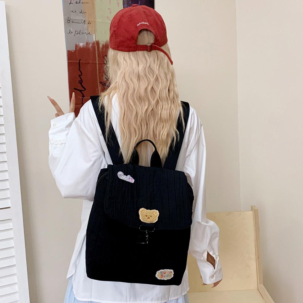 Version of Casual Backpack Cute Girl Niche Design Casual Bag Travel Large Capacity Students