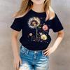 Girls Round Neck Casual Printed Short-sleeved T-shirt Top