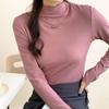 Half High Collar Base Shirt Women's Slim Fit Spring Korean Version Top Long Sleeved T-shirt
