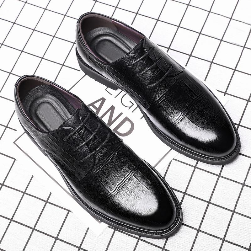 Leather shoes men's new business dress shoes breathable and wear-resistant men's British and Korean version pointed leather shoes