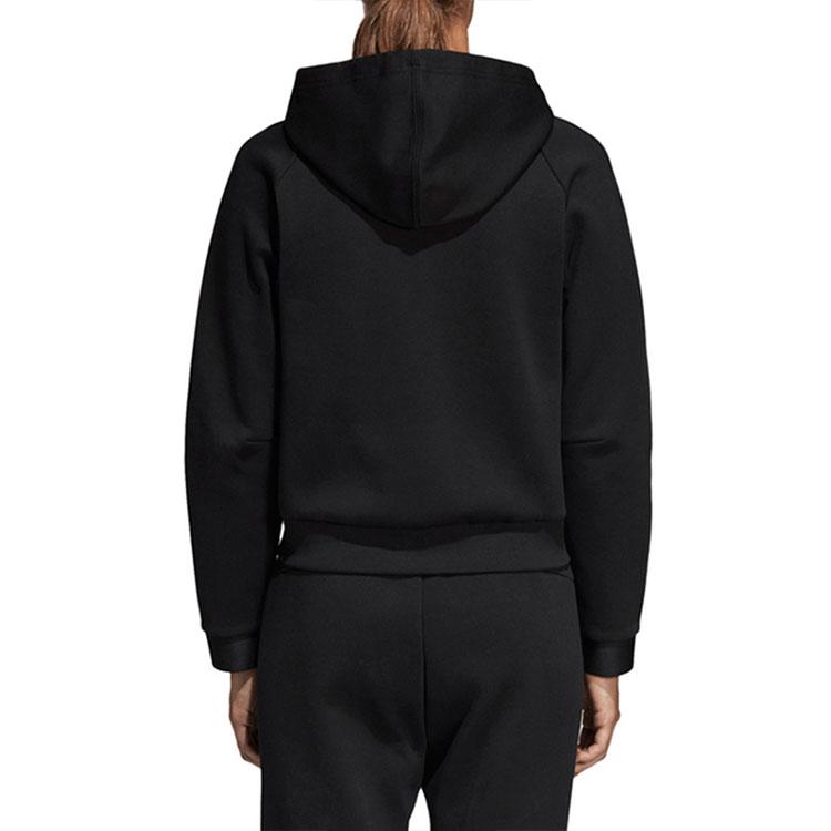 Adidas Sporty Style Hoodie Jacket Women Tops Black DU6570