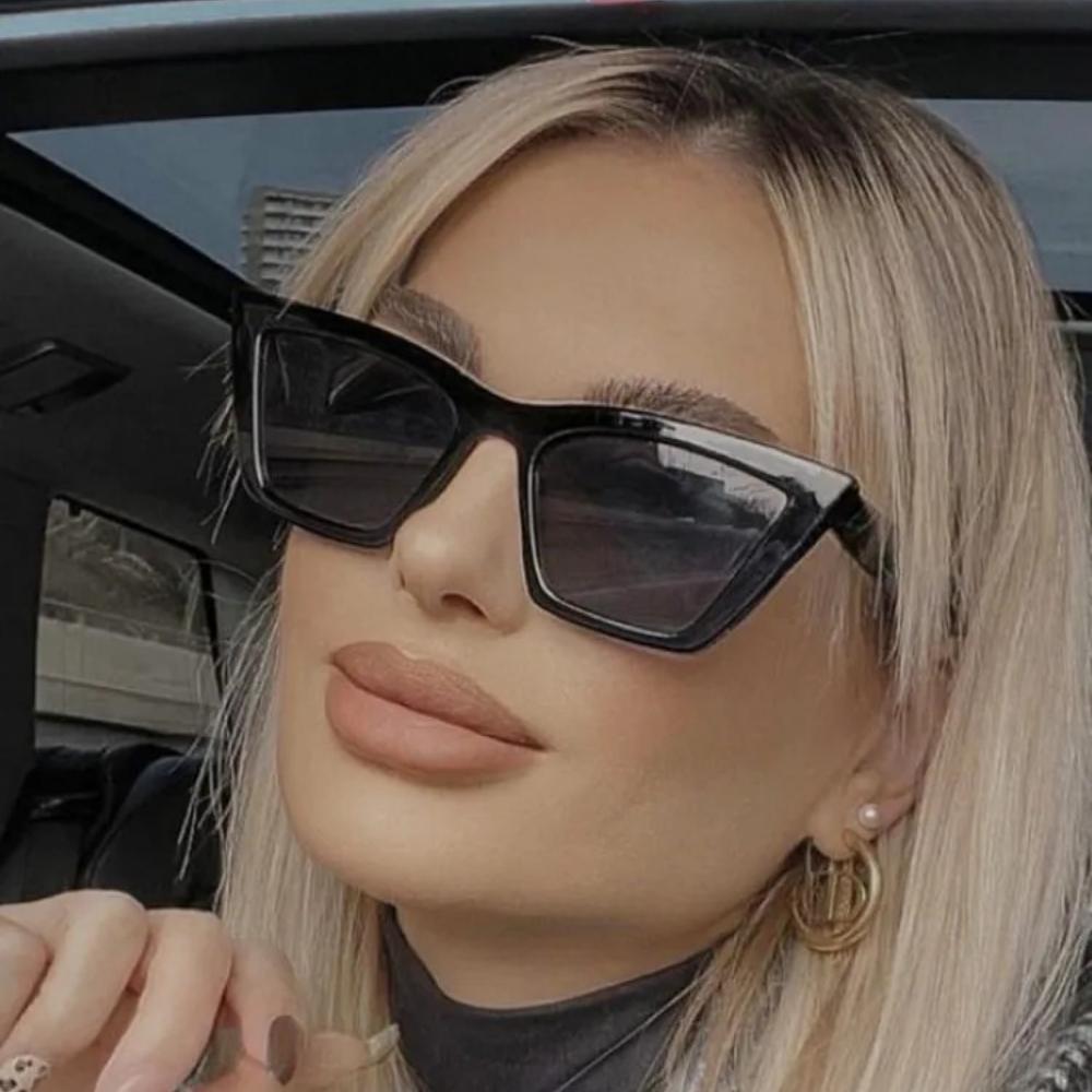 INS Vintage Cat Eye Sunglasses Women Square Small Frame Sun Glasses Female Brand Designer Retro Shades Fashion Oculos De Sol