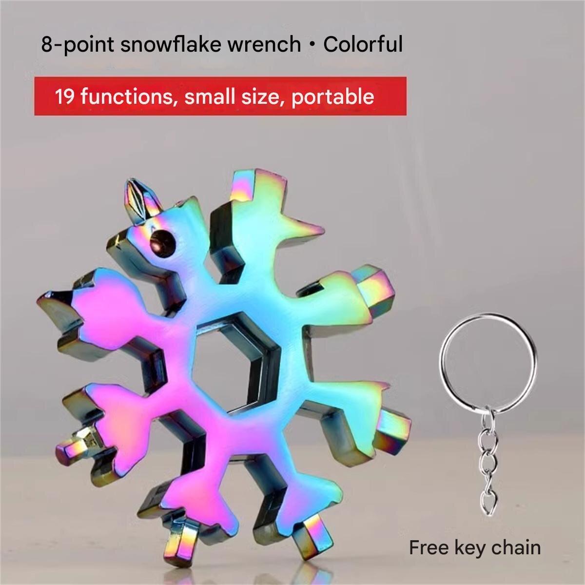 

Многофункциональный гаечный ключ-снежинка из нержавеющей стали, восьмиугольный брелок-ключ, гаджет, портативная отвертка, гаечный ключ, кот